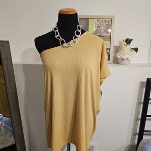 Yellow Off-Shoulder Women's Blouse